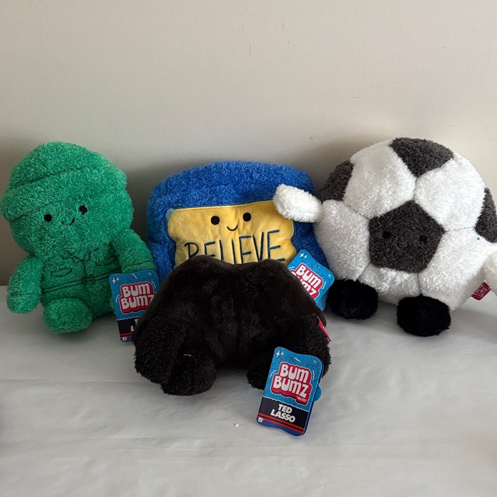 Bum Bumz Ted Lasso Plush Toy Set Target exclusive four piece set New